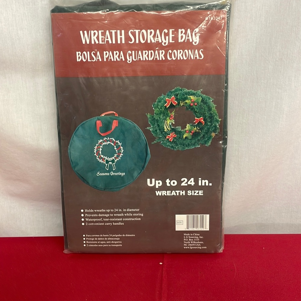 Wreath Storage Bag  #163347 Up to 24" Wreath size